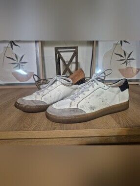 Sam Edelman Men's White and Gray Lace-Up Sneakers